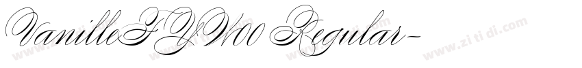 VanilleFYW00 Regular字体转换